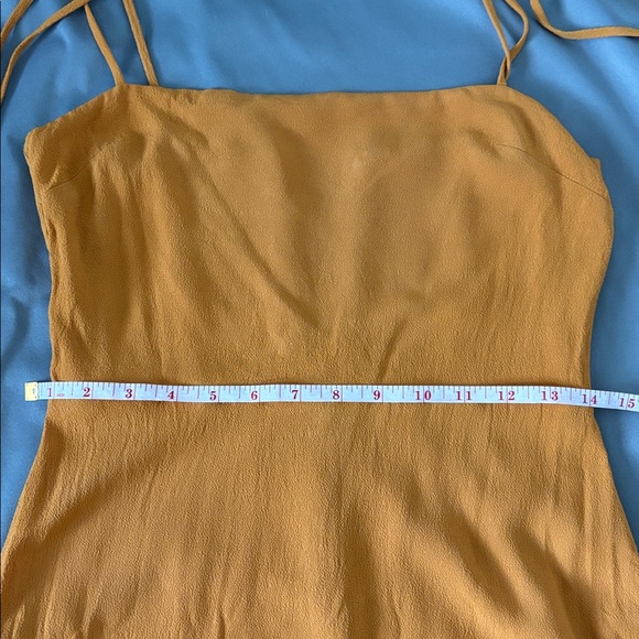 Reformation Women’s Jasper Mustard Yellow Midi Dress Size 6 - Picture 9 of 11